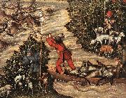 CRANACH, Lucas the Younger Staghunt of Prince Johann Friedrich (detail) dfhre oil painting